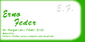 erno feder business card