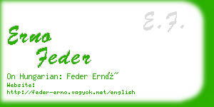 erno feder business card